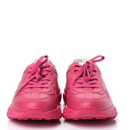 Gucci Calfskin Logo Womens Rhyton Sneakers 39.5 Box Pink 2 of 9