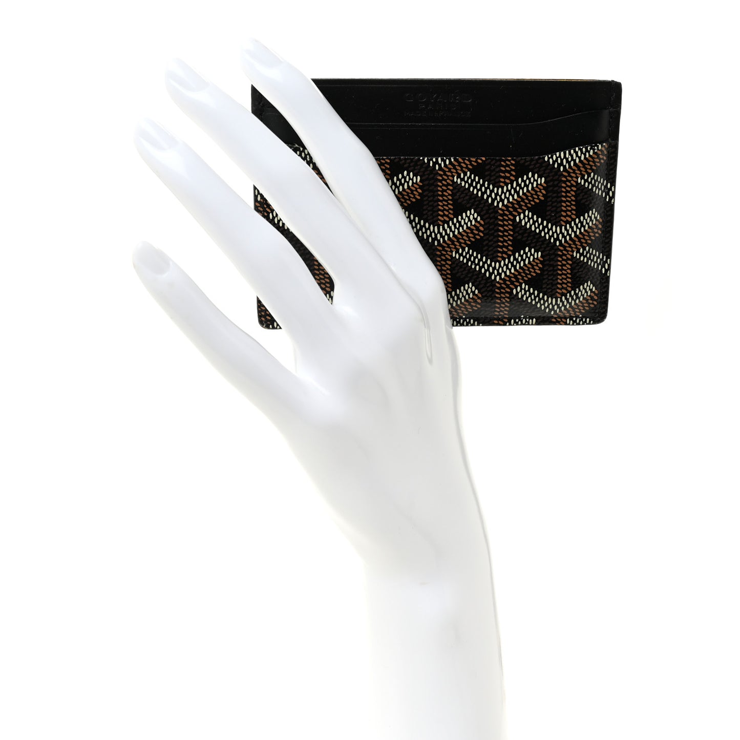 Goyardine Saint Sulpice Card Holder Black