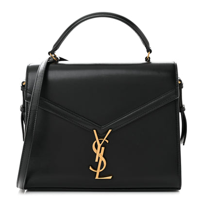 Saint Laurent SAINT LAURENT Smooth Calfskin Medium Classic Monogram Cassandra Top Handle Black Rouge Legion 1 of 9