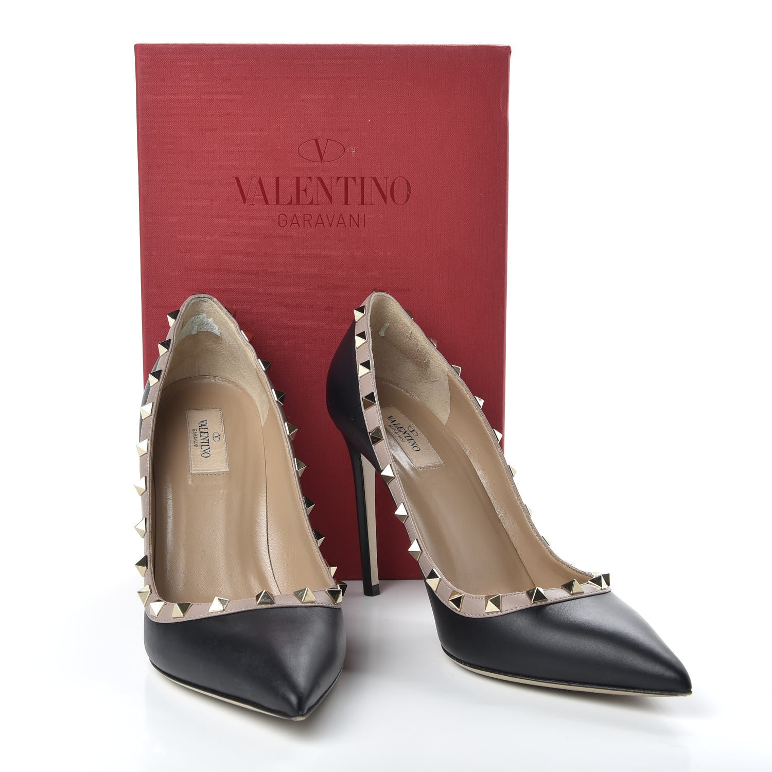 Valentino Garavani Nappa Rockstud 100mm Pumps 41.5 Black Poudre 11 of 11