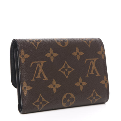 Louis Vuitton Monogram Flower Lock Compact Wallet Black 3 of 10