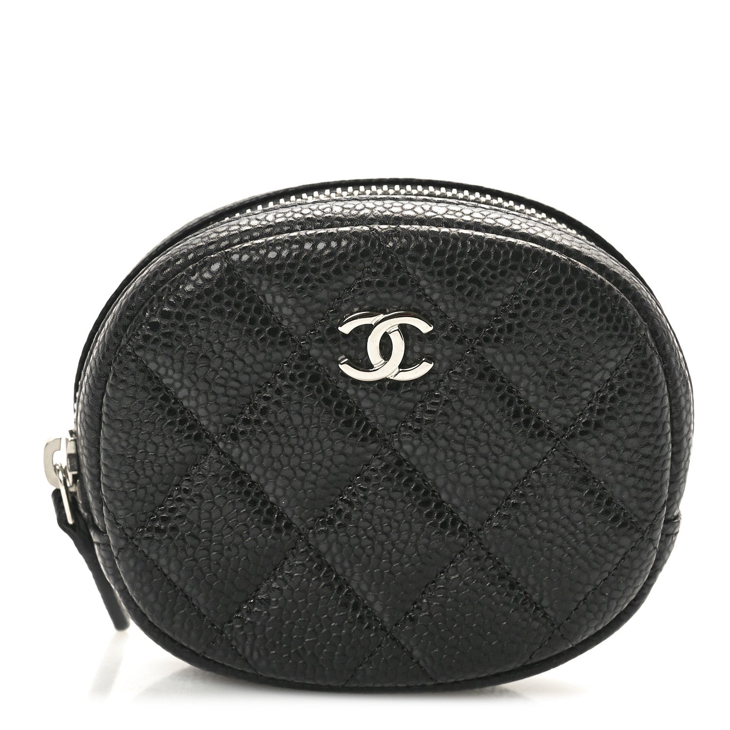 Chanel Caviar Quilted Zip Around Classic Coin Purse Black 1 of 8