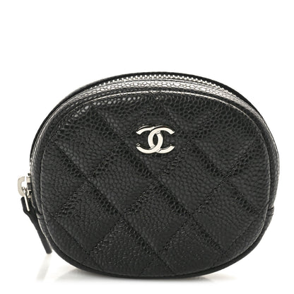 Chanel Caviar Quilted Zip Around Classic Coin Purse Black 1 of 8