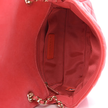 Chanel Velvet Quilted Mini Rectangular Pearl Crush Flap Coral 5 of 11