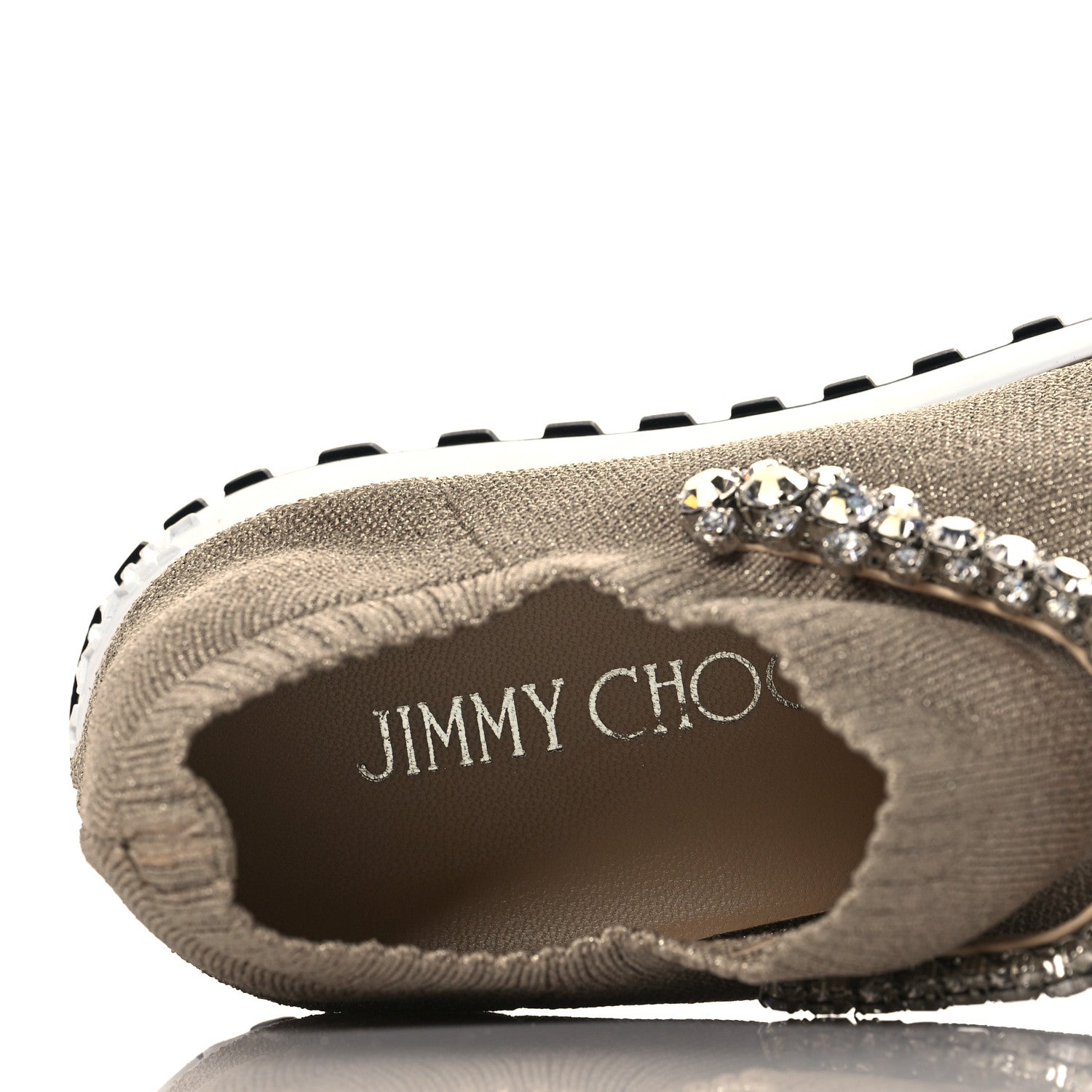 Jimmy Choo Knit Crystal Verona Sneaker 37 Beige 7 of 8