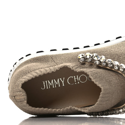 Jimmy Choo Knit Crystal Verona Sneaker 37 Beige 7 of 8