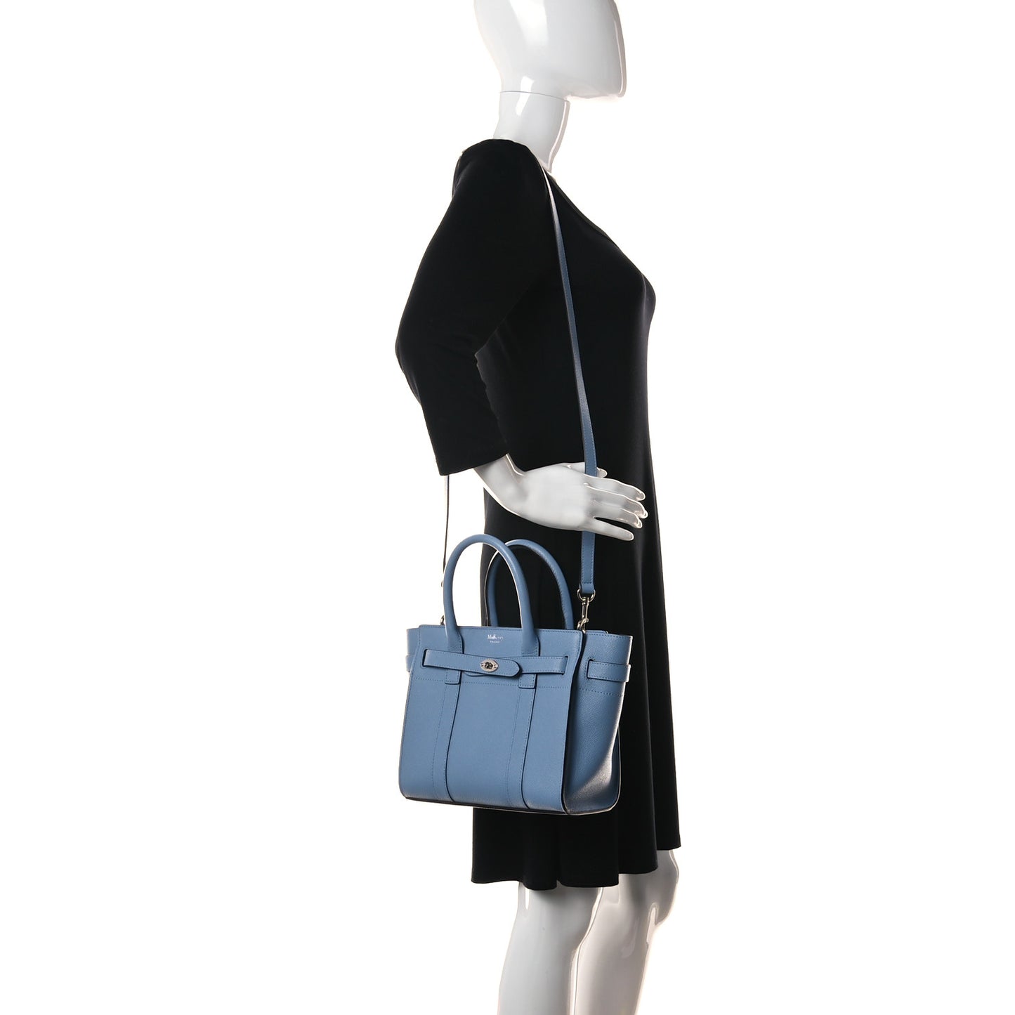 Small Classic Grain Mini Zipped Bayswater Pale Slate