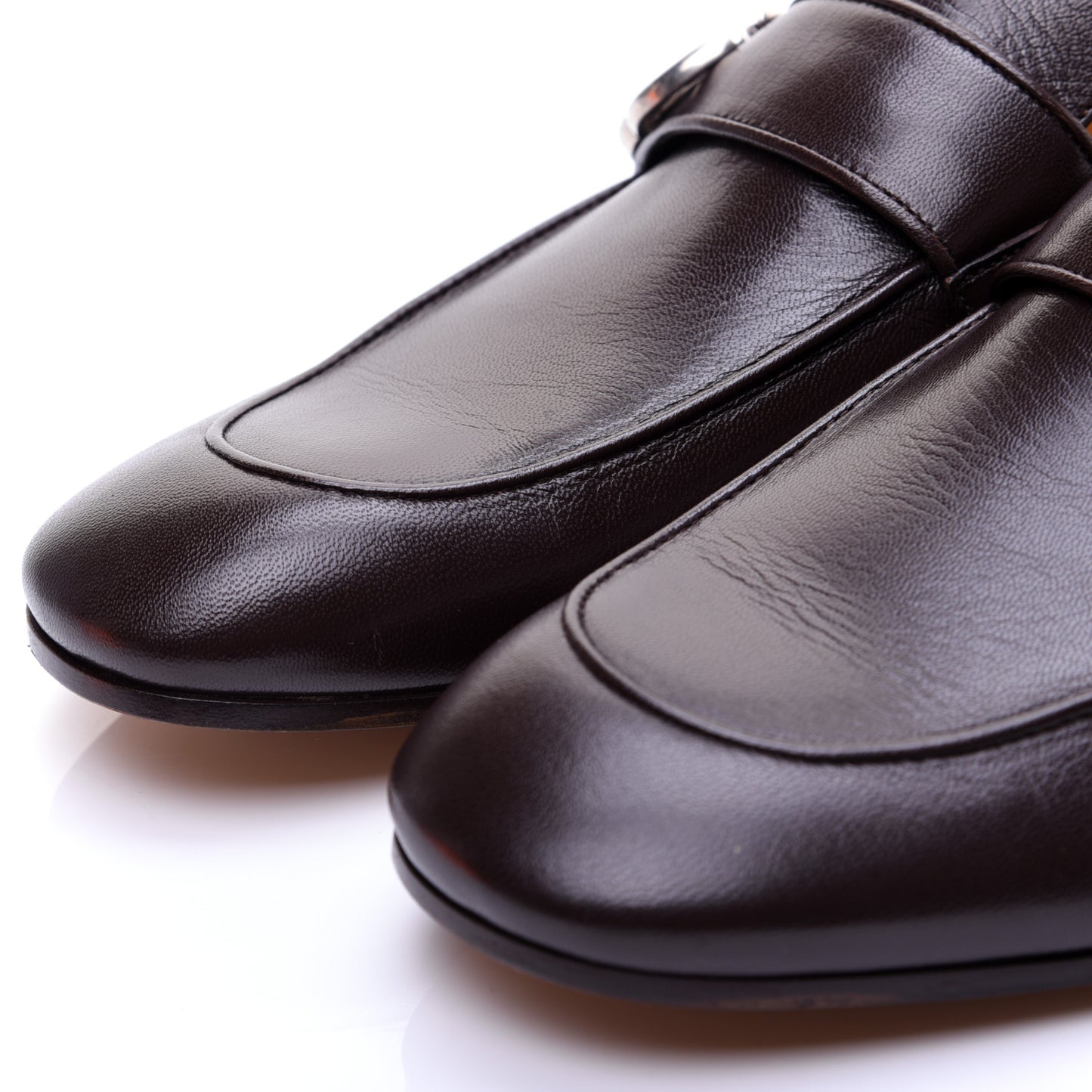 Goatskin Mens GG Loafers 9.5 Cocoa