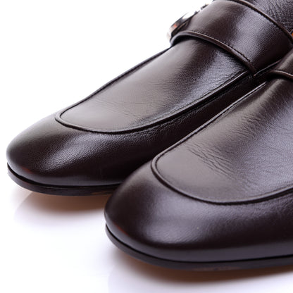 Gucci Goatskin Mens GG Loafers 9.5 Cocoa 6 of 15