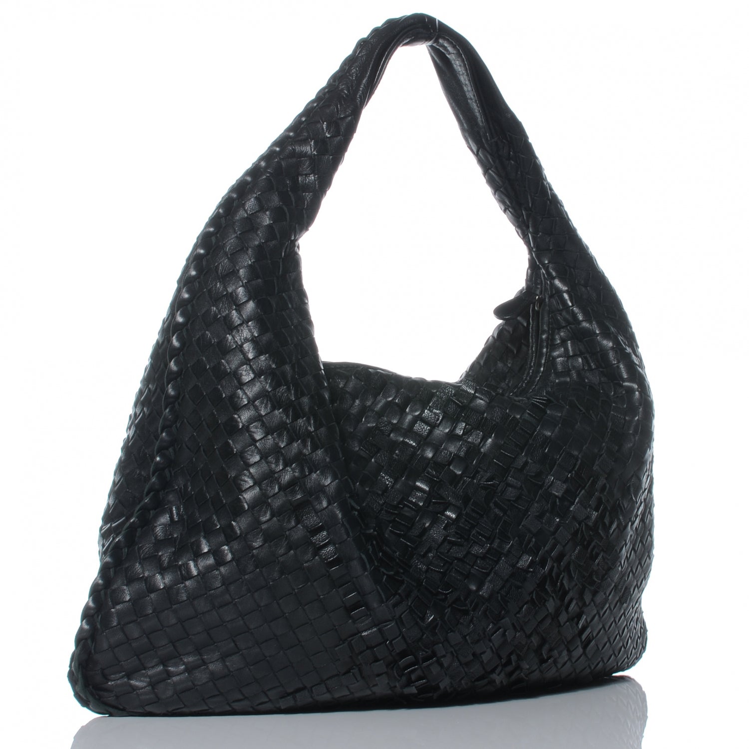 Bottega Veneta Nappa Intrecciato Large Veneta Plisse Hobo Nero Black 3 of 9