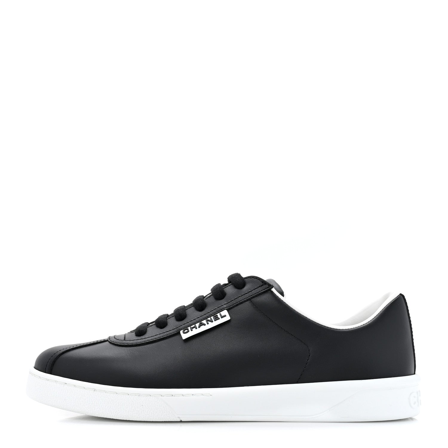 Chanel Calfskin CC Womens Sneakers 39 Black 1 of 9