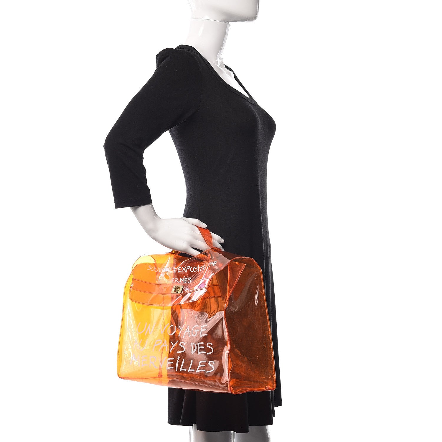 Hermes Vinyl Souvenir De L'Exposition Kelly Orange 2 of 8