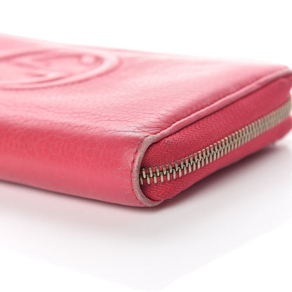 Gucci Pebbled Calfskin Soho Zip Around Wallet Pink 11 of 14