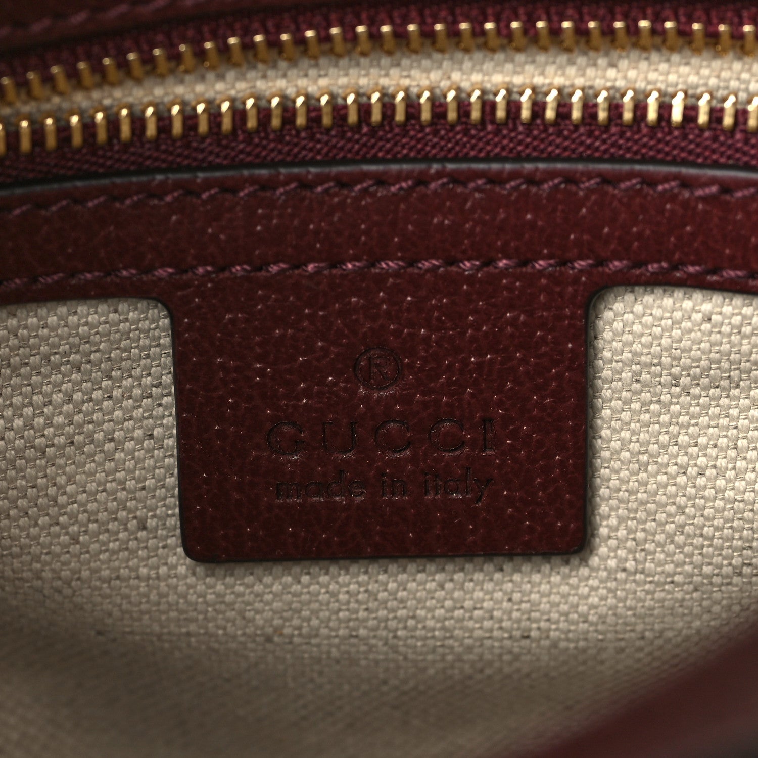 Gucci Monogram Textured Dollar Calfskin Small Horsebit 1955 Shoulder Bag Sahara Rubino Chardonnay 6 of 7
