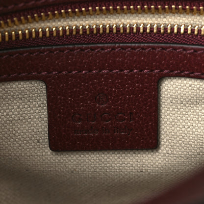 Gucci Monogram Textured Dollar Calfskin Small Horsebit 1955 Shoulder Bag Sahara Rubino Chardonnay 6 of 7