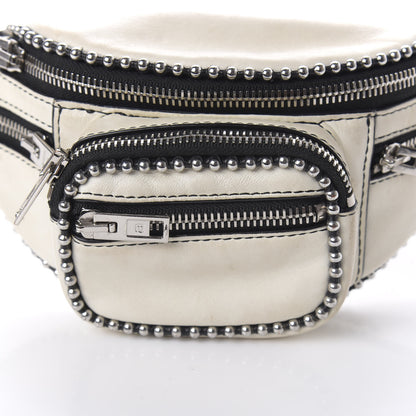 Alexander Wang Lambskin Attica Studded Belt Bag White Black 8 of 8