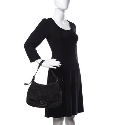 Fendi Zucchino Vitello Mama Baguette Black Moro 2 of 10