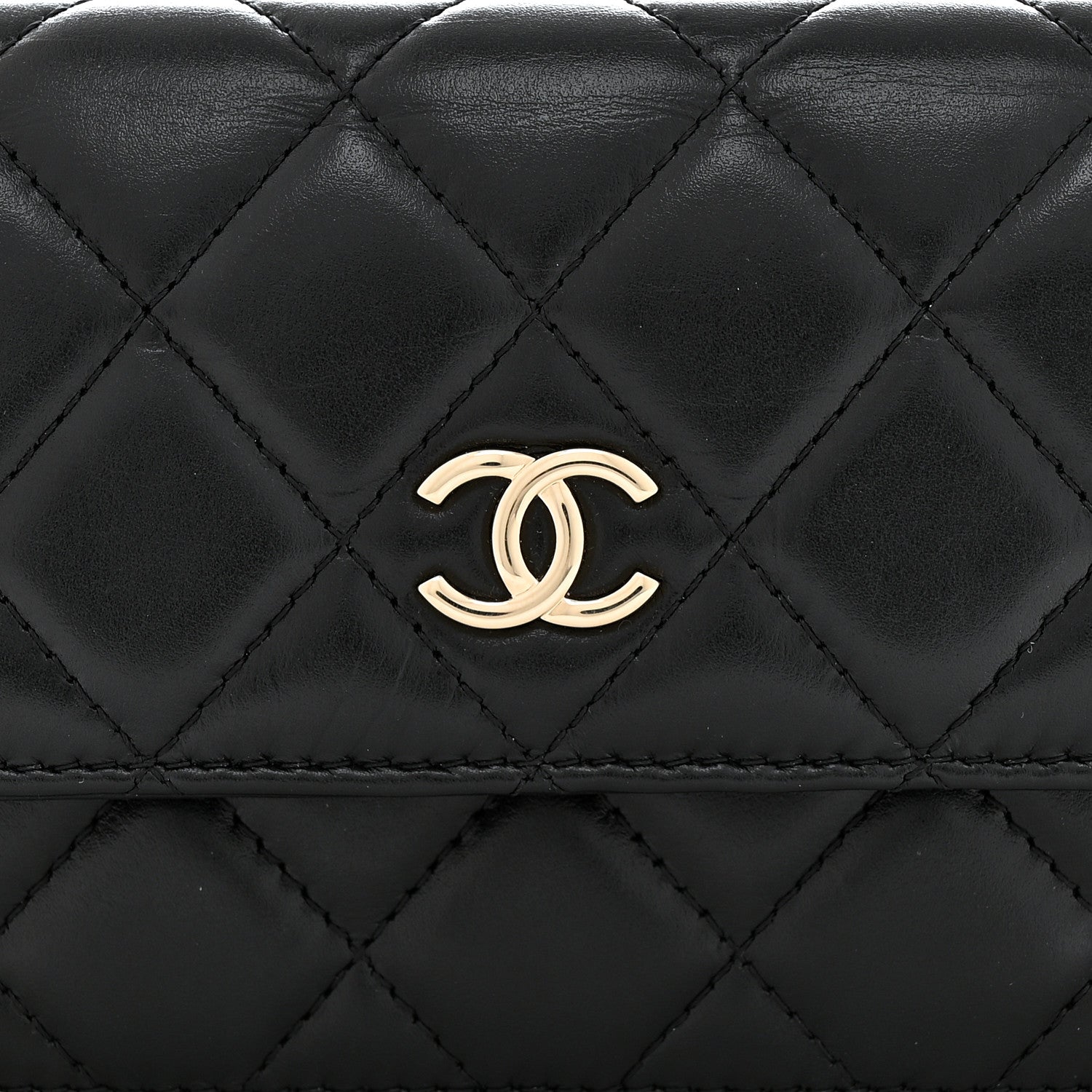 Chanel Calfskin Quilted Maxi Pearls Clutch With Chain Black 9 of 13