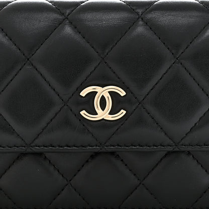 Chanel Calfskin Quilted Maxi Pearls Clutch With Chain Black 9 of 13