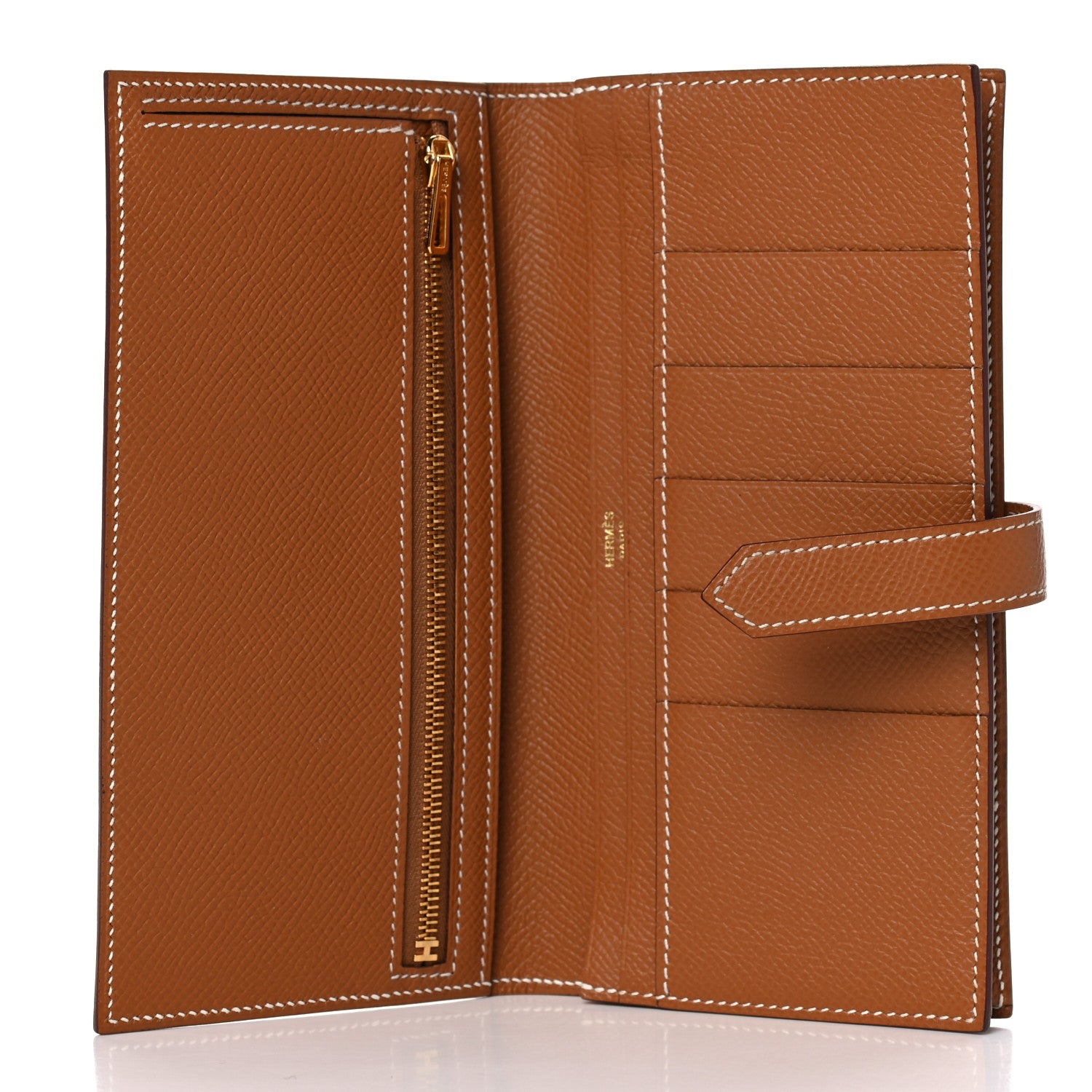 Hermes Epsom Bearn Gusset Wallet Gold 5 of 12