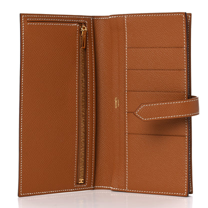 Hermes Epsom Bearn Gusset Wallet Gold 5 of 12