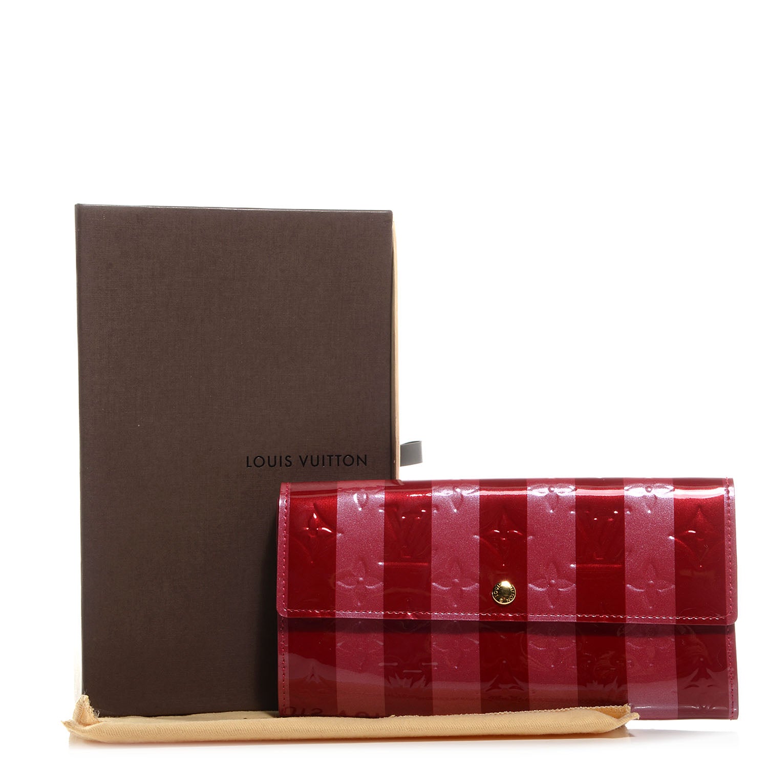 Louis Vuitton Vernis Rayures Sarah Wallet Pomme D'Amour 8 of 8