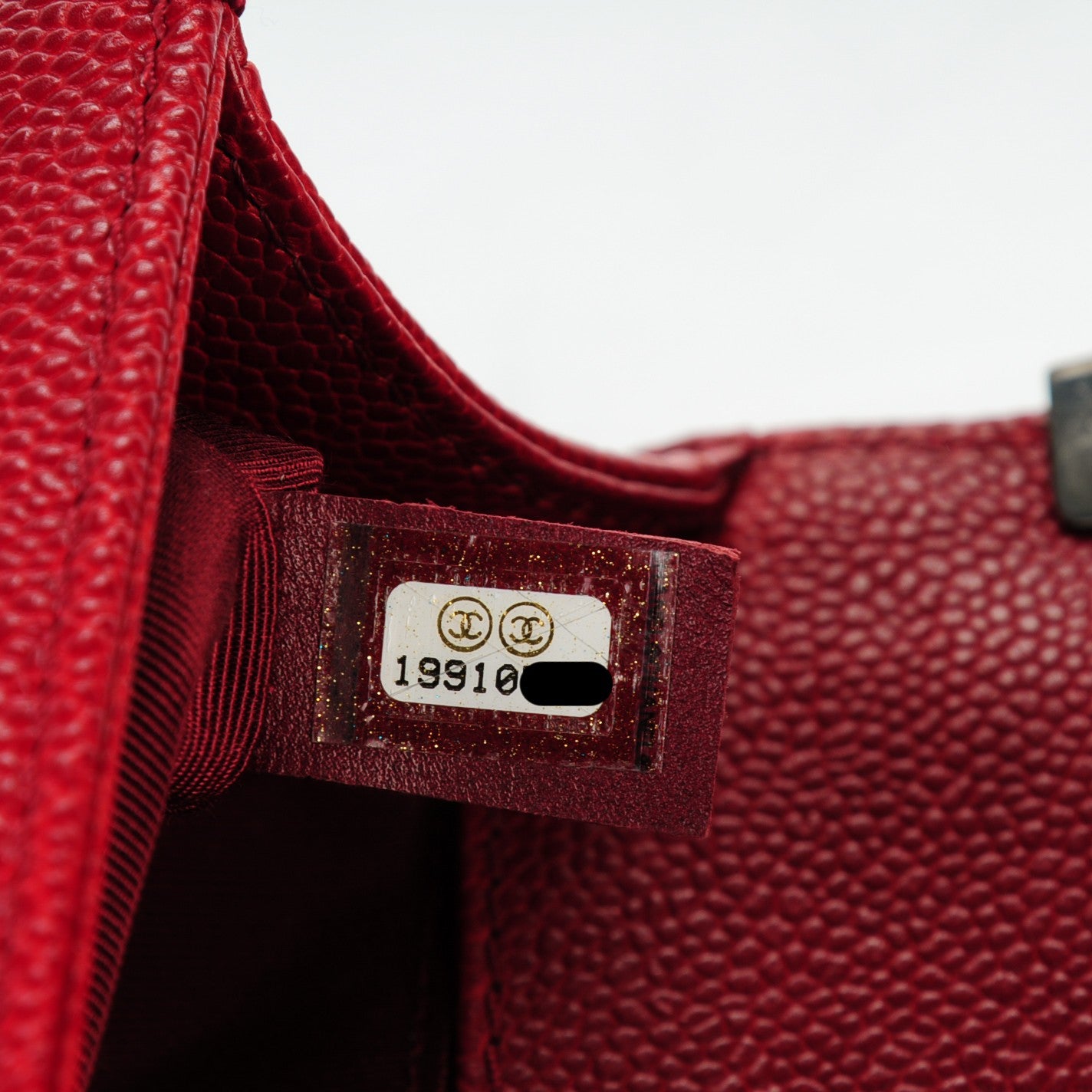 Caviar Quilted Small Boy Flap Bag Dark Red