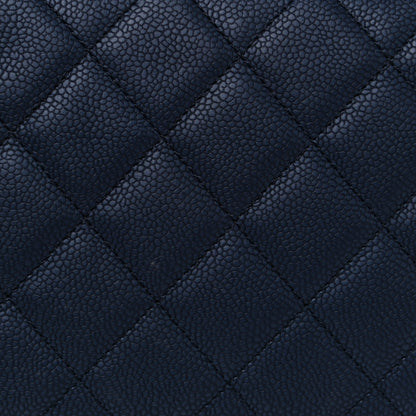 Chanel Grained Calfskin Quilted Medium CC Chain Bucket Drawstring Bag Blue 13 of 13