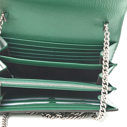Gucci Calfskin Mini Dionysus Chain Wallet Emerald 5 of 11