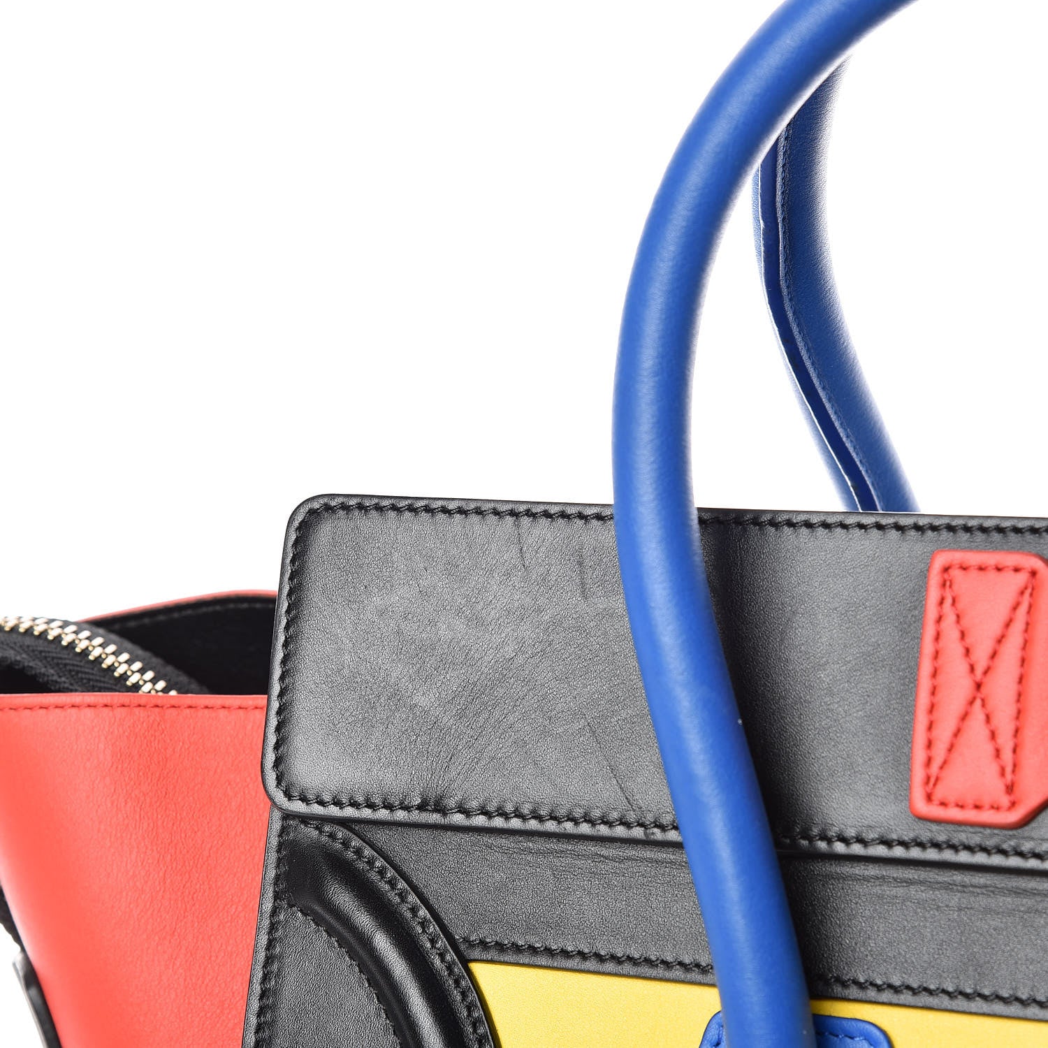 Celine Smooth Calfskin Mini Tri-Color Luggage Sunflower 11 of 13