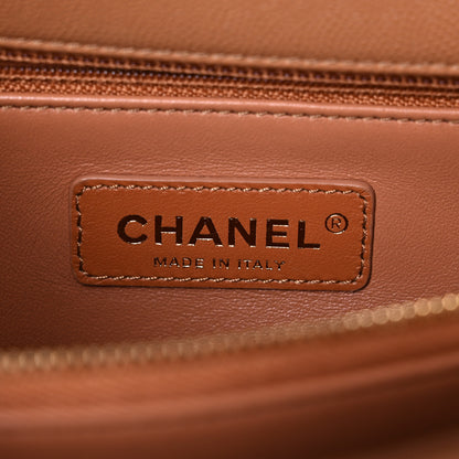 Chanel Caviar Quilted Small Coco Handle Flap Brown 6 of 11