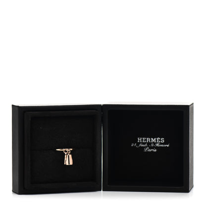 Hermes 18K Rose Gold PM Kelly Clochette Ring 51 5.75 5 of 5