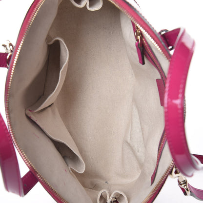 Gucci Patent Microguccissima Small Nice Top Handle Dome Bag Bright Bouganville 6 of 8