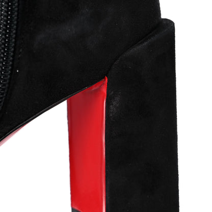 Christian Louboutin Veau Velours Cavalika 85 Boots 36 Black 8 of 9