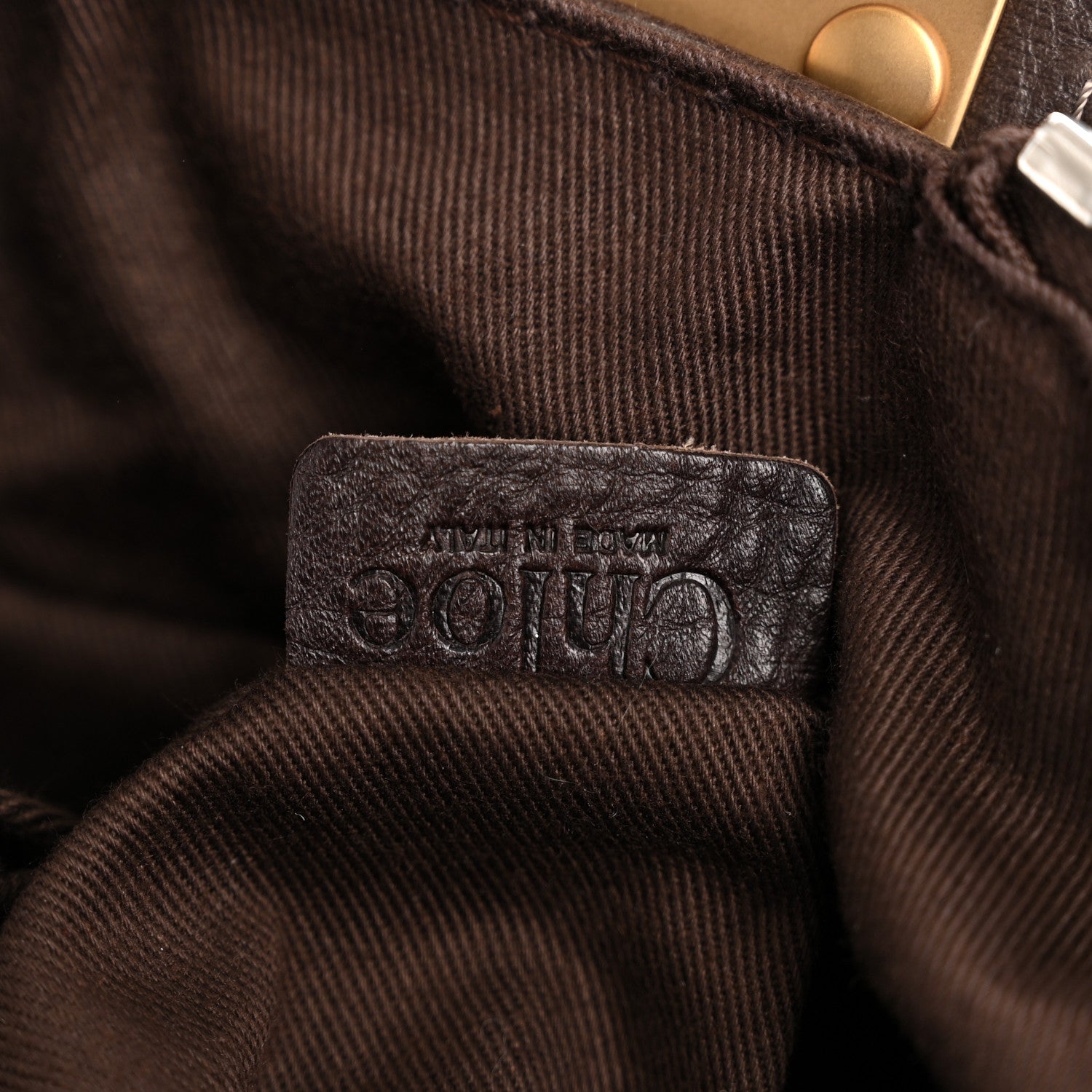 Chloe Grained Calfskin Paddington Tote Chocolate 6 of 15