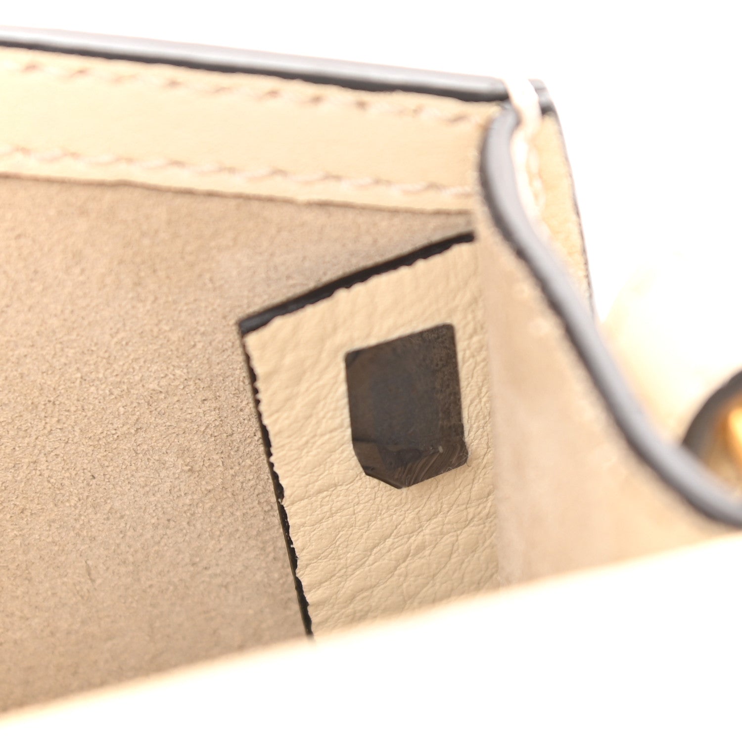 Chloe Calfskin Suede Small Nile Bracelet Bag Off White 8 of 11