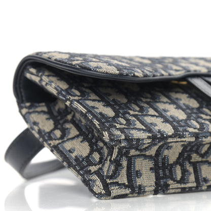 Christian Dior Oblique Saddle Belt Bag Blue 8 of 10