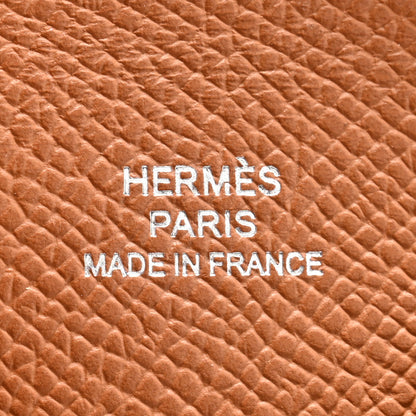 Hermes Epsom Calvi Card Case Gold 6 of 8