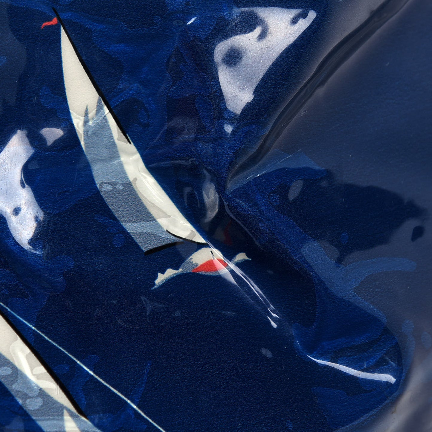 PVC Sailboat Tote Blue Red White