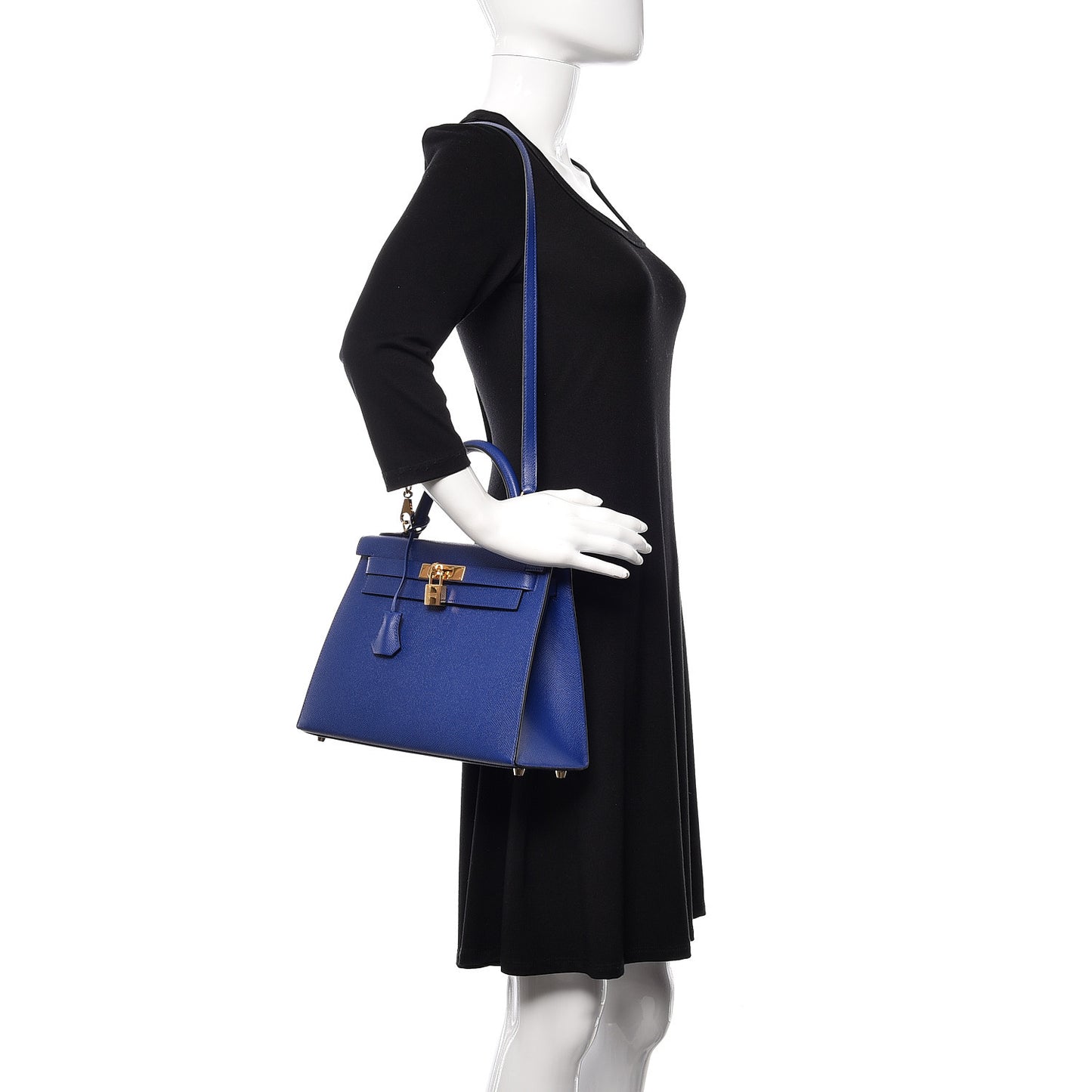 Epsom Kelly Sellier 28 Bleu Electrique
