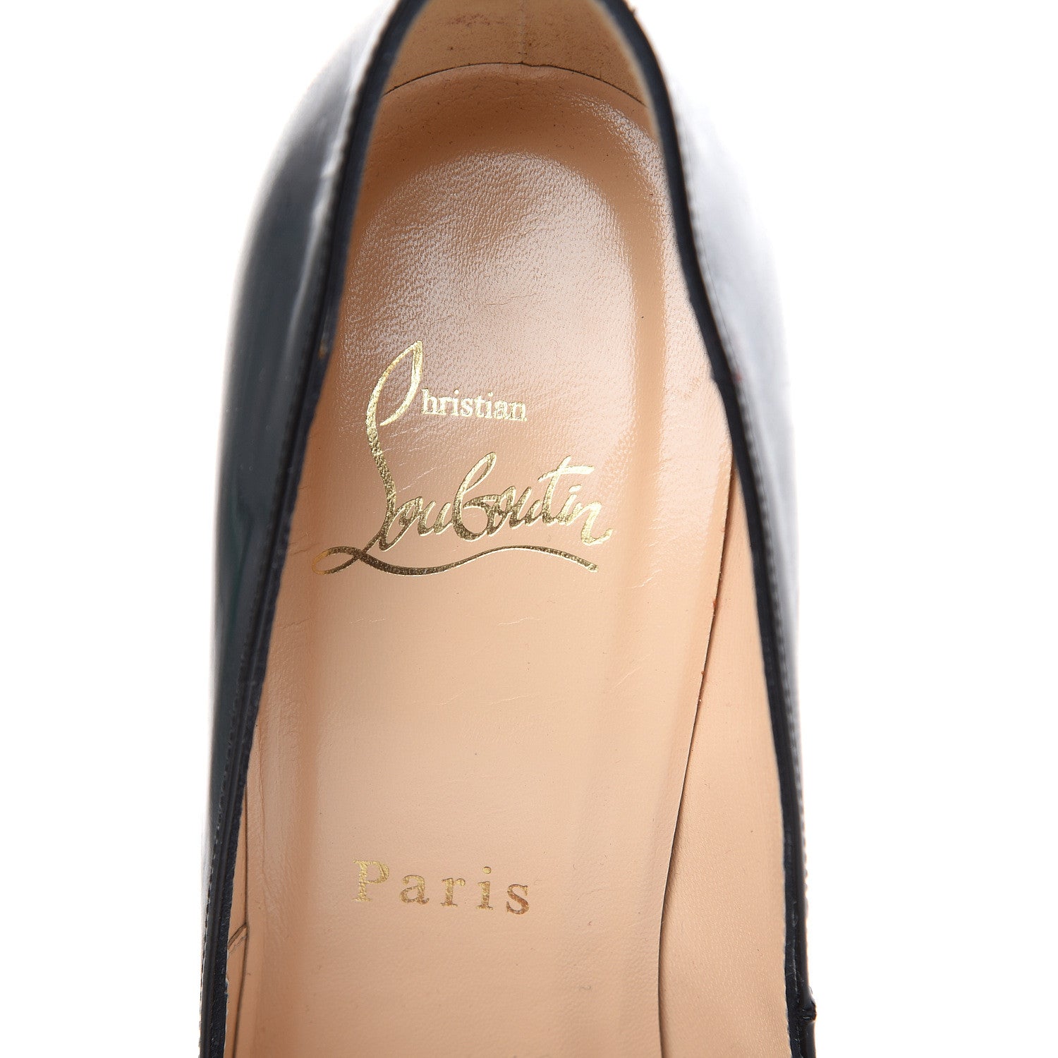 Christian Louboutin Jazz Calfskin Decollete 868 100 Pumps 37 Black 7 of 11