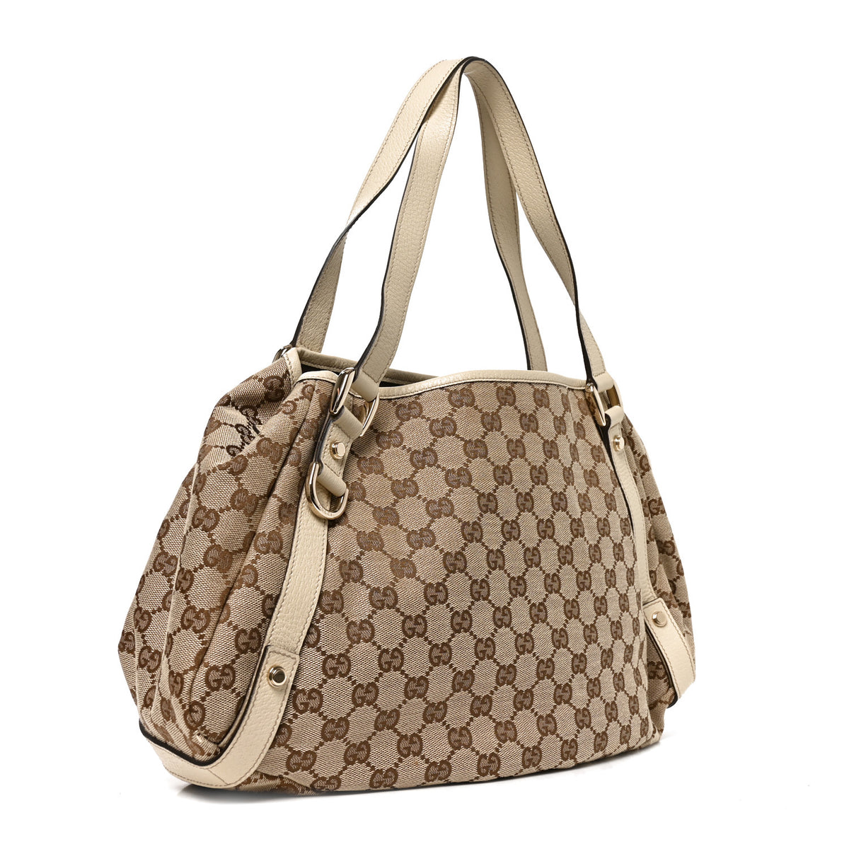 Monogram Medium Abbey Shoulder Bag Off White