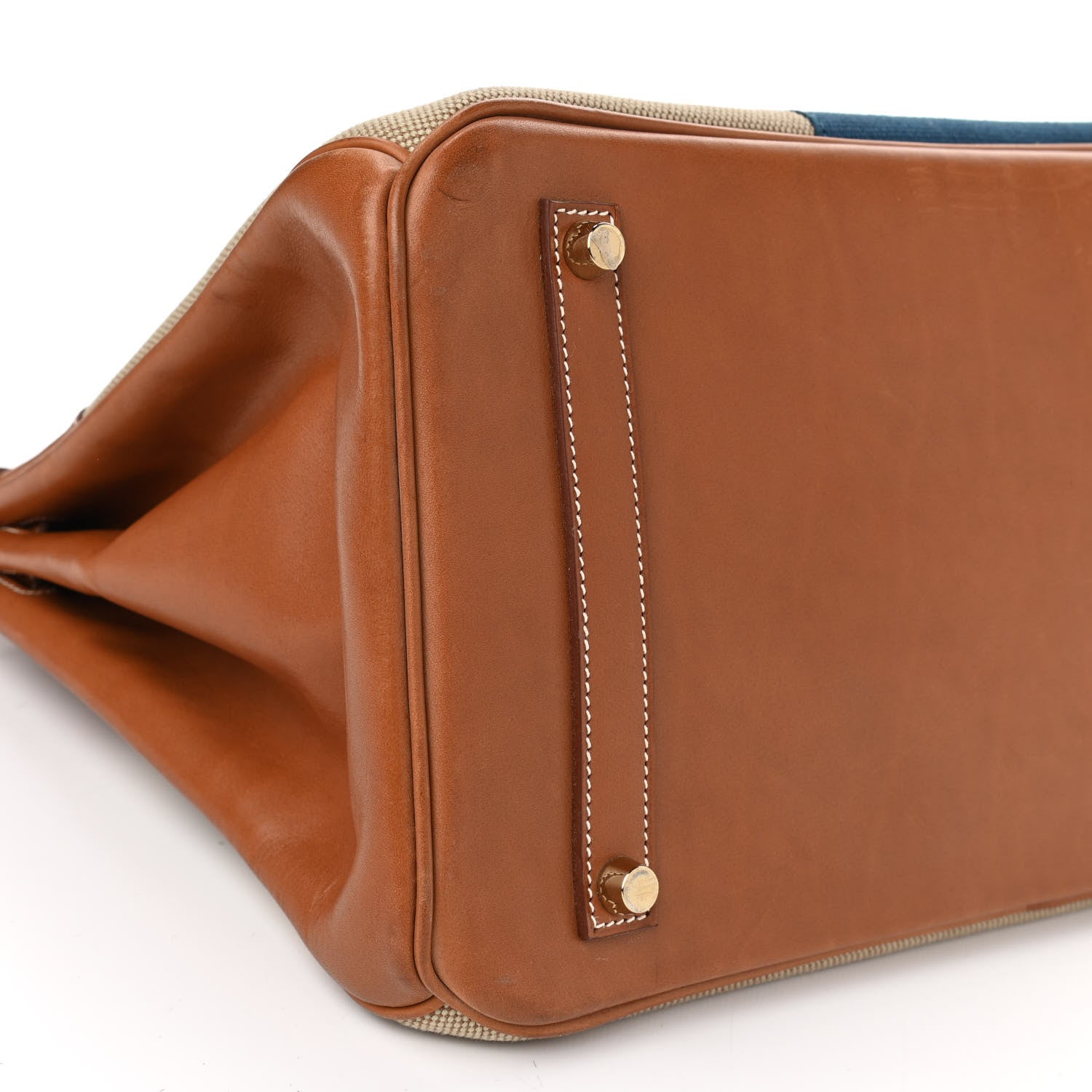 Hermes Toile Natural Barenia Flag Birkin 35 Fauve 9 of 26