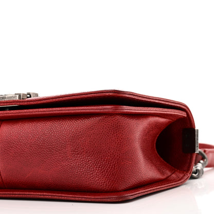 Chanel Caviar Quilted Medium Boy Flap Red 10 of 12