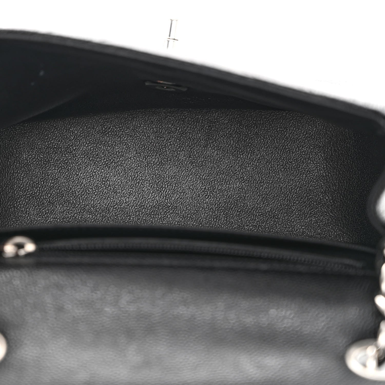Chanel Caviar Chevron Quilted Mini Square Flap Black 5 of 10