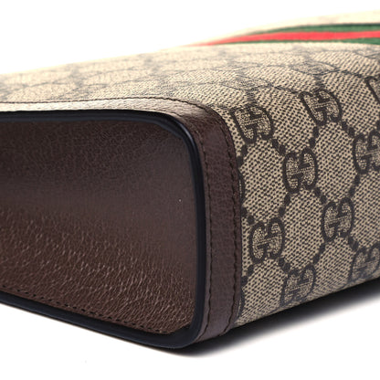 Gucci GG Supreme Monogram Web Ophidia Pouch Brown 6 of 7