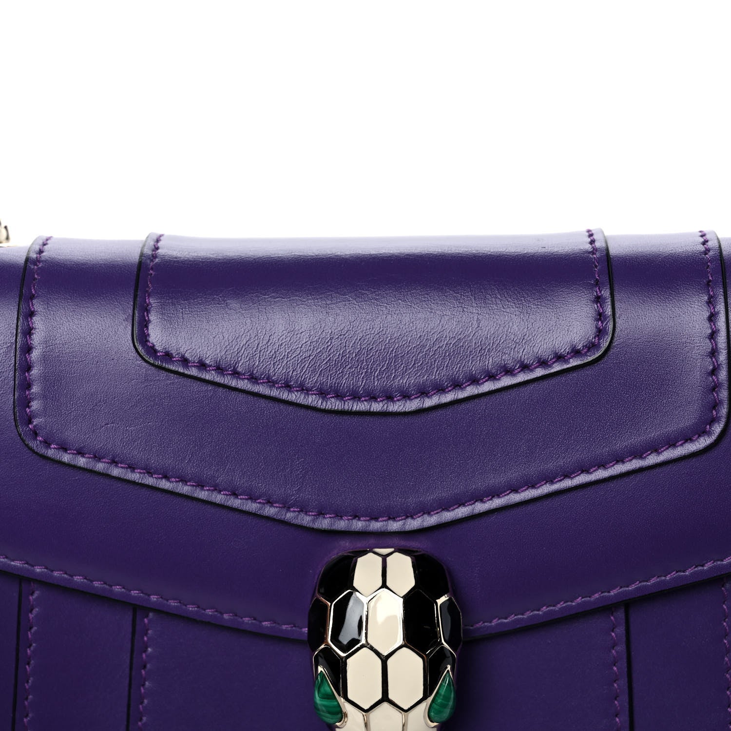 Bulgari Calfskin Serpenti Forever Crossbody Bag Amethyst 12 of 14