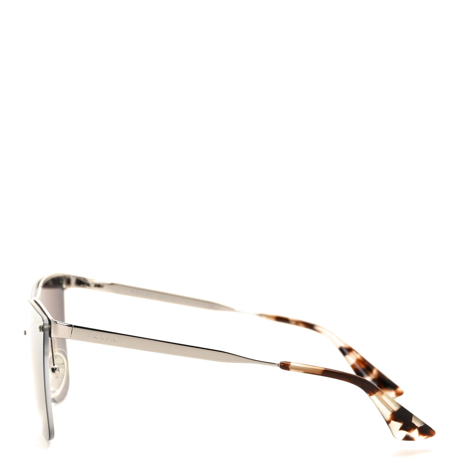 Prada Polarized Cat Eye Sunglasses SPR 68T Silver 3 of 8