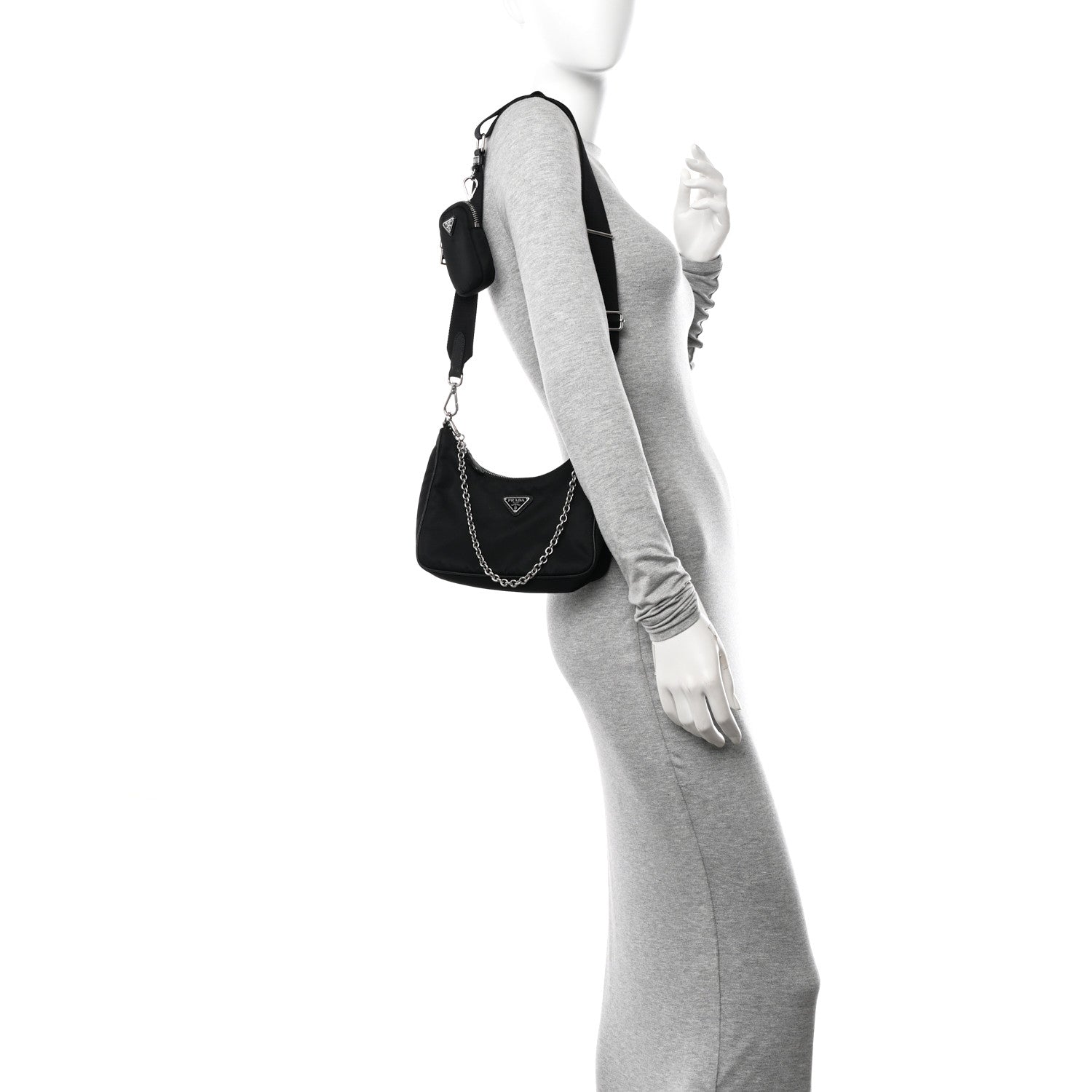 Prada Re-Nylon Saffiano Re-Edition 2005 Shoulder Bag Black 2 of 13