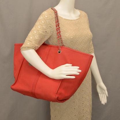 Chanel Caviar Camellia Flower Tote Red 2 of 9